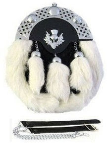 Precio al por mayor: Accesorio de kilt escocés Sporran de lana acrílica grabada en relieve, hecho a medida, con color, tamaño y marca personalizables. - Product Image 6