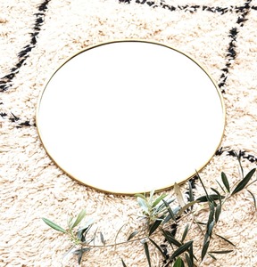 Simple Round Gold <b>Frame</b> Mirror In Custom Size Perfect For Wedding Event Or Banquet Decoration And Rooms Use From India - Product Image 3