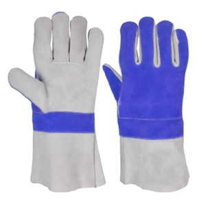Gants de soudage en cuir de vachette pleine fleur certifiés CE CAT II avec doublure polaire intégrale, manchette de sécurité, résistants à la chaleur et robustes - Product Image 6