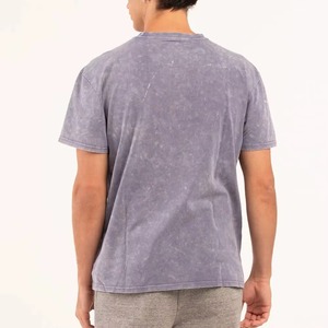 T-shirts pour hommes délavés à l'acide - Tissu en coton/bambou respirant et écologique de haute qualité, options de couleur avec logo personnalisé, prix de gros - Product Image 2