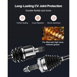 Coppia di Semiasse Anteriore Sinistro e Destro per Lato Guida e Passeggero, Ricambio Automobilistico, Parti e Accessori NEV - Product Image 4