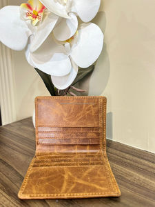 Nouveaux porte-cartes de visite en cuir véritable minimaliste fait à la main de haute qualité étuis pour cartes de crédit cadeau pour hommes et femmes - Product Image 5