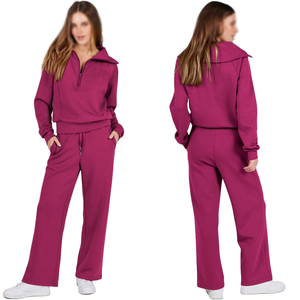 Conjunto Deportivo Casual para Mujer con Lentejuelas y Aberturas, Ropa de Calle Moderna para Invierno - Product Image 6