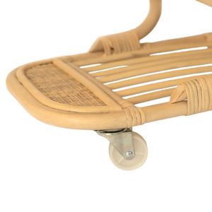 Carrito de Compras de Mimbre Hecho a Mano para Niños, Mini Carrito de Supermercado con Ruedas, Cesta de Juego de Imitación para Niños - Product Image 2