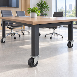 Roue de table pliante 50 mm en TPR, roulettes pivotantes légères pour espaces de formation, vente en gros - Product Image 6