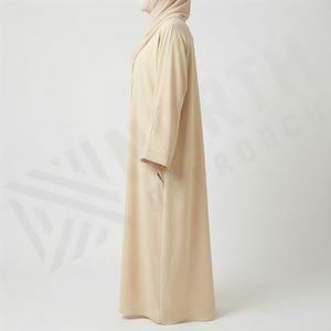 Vêtements musulmans pour femmes de qualité supérieure, couleur unie personnalisée, séchage rapide, respirant, vente en gros, abaya islamique à manches longues, nouveau - Product Image 3