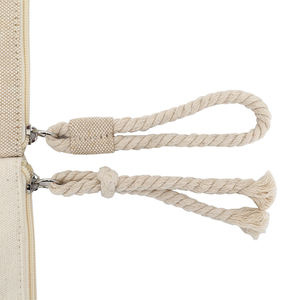 Bolsa de Maquillaje de Yute Natural Resistente con Cierre, Bolsa Organizadora de Cosméticos Ecológica - Product Image 3