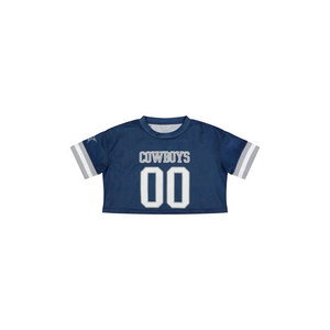 Cowboys 00 <b>Mesh</b> Jersey <b>Crop</b> <b>Top</b> Short Sleeve O-Neck Sporty Men's T-Shirt Breathable Regular Fit - Product Image 1