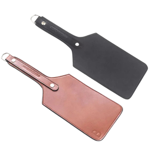 Pagaie de fustigation en cuir de vachette véritable avec surface plate et large pour jeux d'impact BDSM - Product Image 4