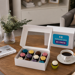 Cajas para Pasteles de Cartón Rígido Ecológicas Personalizadas con Ventana, Cierre Magnético, Impresión Offset con Logotipo, Embalaje de Grado Alimenticio - Product Image 6