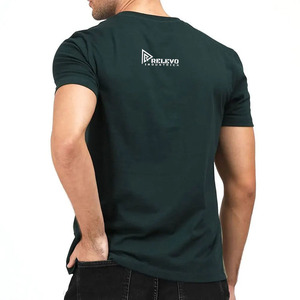 เสื้อยืดโอเวอร์ไซส์ ระบายอากาศได้ดี พิมพ์ลายผ้าไหมผสมฝ้าย เสื้อยืดคอกลมผู้ชาย เสื้อยืดผ้าฝ้ายเปล่าคุณภาพสูง - Product Image 2
