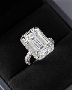 Igi/gia แล็บตัดเพชรวินเทจ14K สีขาวแต่งงาน/แหวนหมั้น unisex สีขาวทองงานครบรอบปาร์ตี้ - Product Image 1