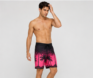 New Fashion <b>Mens</b> Board Shorts Custom Wholesale Quick Dry Swim <b>Trunks</b> Beach Surf Shorts Breathable Polyester Pockets Drawstring - Product Image 6