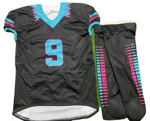 Empresa Profesional de Fabricación de Uniformes de Fútbol Americano, Uniformes con Impresión por Transferencia de Calor, 100% Poliéster, Transpirables, de Secado Rápido - Product Image 2