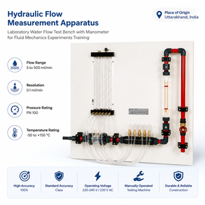 Perte de précision dans les appareils de raccordement de tuyaux pour le laboratoire de mécanique des fluides |   Dispositif de formation pour la mesure de la chute de pression et de la perte de hauteur de refoulement mineure - Product Image 5