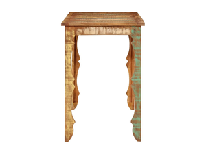 Mesa de Comedor de Estilo Bistro con Tapa de Madera Reciclada de Forma Cuadrada, Patas Curvas de Madera Moderna de Mediados de Siglo, Ecológica, Duradera, en Varios Colores - Product Image 3