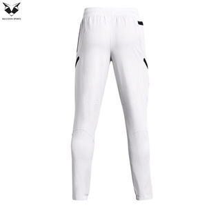 Pantalon tricoté pour homme, blanc et bleu, haute qualité, léger, possibilité d'imprimer votre propre logo personnalisé, pantalon de sport - Product Image 3