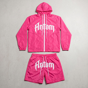 Conjunto Popular de Sudadera con Capucha y Pantalones Cortos de Algodón Impermeable para Maternidad, Estilo Casual de Manga Larga para Hombre y Mujer, para Primavera y Verano - Product Image 1