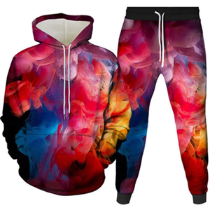 Conjunto Deportivo para Hombre/Mujer con Estampado Gráfico Multicolor 2026, Sudadera con Capucha Sublimada, Ropa Deportiva Urbana para Parejas, Estilo Hip Hop - Product Image 3