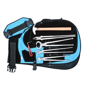Juego de herramientas comerciales para herrador con delantal de cuero, pinzas redondas para pezuñas, martillo para recoger pezuñas, clavillero y extractor de clavos curvo - Product Image 1