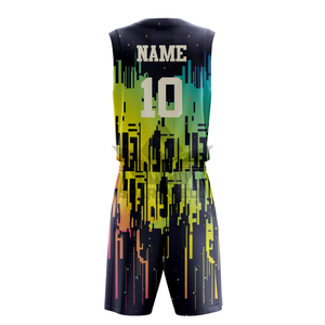 Conjunto de Camiseta de Baloncesto Sublimada Personalizada, Camiseta sin Mangas con Estampado Degradado, Número 10 y Diseño de Nombre en la Espalda, para Adultos - Product Image 1