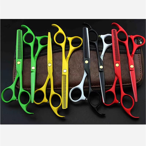 professional Japan 440c 5.5 Color hair scissors set haircut scissor thinning barber cutting scissor Beauty Salon Equipment - Product Image 4