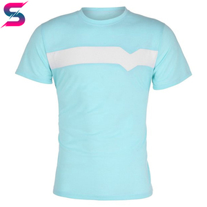 Conjunto de Camiseta y Pantalones Cortos de Verano para Hombre, Cómodo, Casual, Cuello Redondo, Bloques de Color Azul Claro y Blanco, Tejido Transpirable - Product Image 5