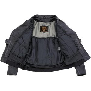 2025 LKL27001 Women's X-Large Classic Braided Premium Black Leather Fitted Jacket <b>Motorcycle</b> & <b>Auto</b> <b>Racing</b> <b>Wear</b> - Product Image 5