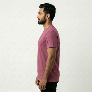 T-shirt pour homme en coton biologique durable, tricoté, doux au toucher, imprimé animal, avec étiquettes personnalisées au col, séchage rapide et respectueux de l'environnement - Product Image 5