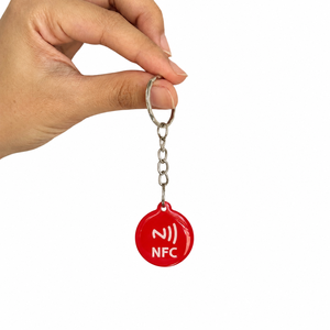 Llavero con Etiqueta NFC de PVC Rojo Personalizado CALA, NTAG213, Resistente al Agua, RFID Inteligente con Chip NFC Programable para Comunicación Inalámbrica - Product Image 5