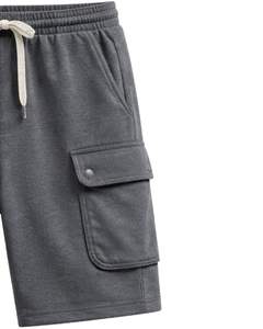 Pantalones Cortos Cargo Gris Oscuro para Hombre, Cintura Elástica con Cordón, Estilo Casual Urbano, con Bolsillos Laterales, Fabricante de Pantalones Cortos de Verano - Product Image 3