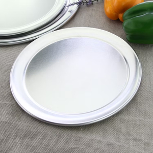 Assiette de service en aluminium, plat de présentation, récipient alimentaire, fournisseur d'assiettes en aluminium, assiette ronde en aluminium faite à la main - Product Image 1