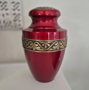 Urna Funeraria para Adultos Modelo 74-4 de Aluminio Hecha a Mano con Diseño de Mariposa Antigua, Estilo Art Deco, 3.4L, Lavable, para Mesa - Product Image 3