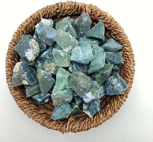 หินโมรามอสคริสตัลธรรมชาติหินโมราแบบหยาบสำหรับการรักษาเรกิหินสมาธิมอสหินอาเกตแบบละเอียด - Product Image 2