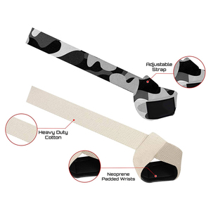 Sangles de musculation avec support de poignet, antidérapantes, en coton, pour la musculation et l'entraînement de force – Approvisionnement direct usine - Product Image 2