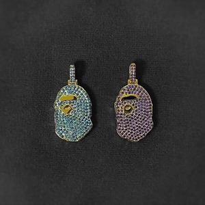 Collar con Colgante de Mono Estilo Hiphop, Chapado en Oro, con Cristales de Imitación y Cadena de Eslabones, Joyería para Hombres y Mujeres, para Uso Diario - Product Image 4