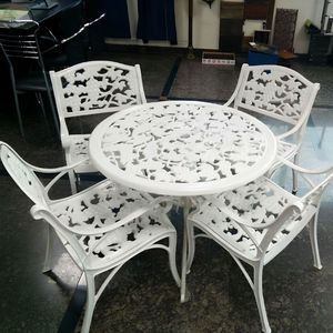 Traditional <b>Aluminum</b> Outdoor Dining <b>Table</b> Cast Metal Square Round Patio Furniture 3 Years Warranty Garden Hotel Villa India - Product Image 1