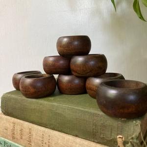 Juego de Anillos para Servilletas de Madera Hechos a Mano, Anillos Decorativos de Madera para Servilletas para Mesa de Boda o Fiesta - Product Image 5