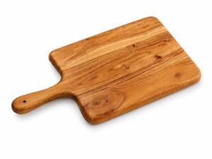 Tabla de cortar de madera de acacia premium con asa, tabla de picar de madera gruesa con bordes redondeados, apta para alimentos, multiusos para servir y cocinar - Product Image 4