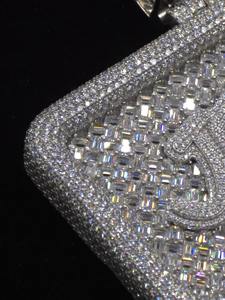 RB Gems Joyería Hip Hop Chapada en Oro Cristiana Unisex, Colgante Personalizado con Letra y Logotipo, con Diamantes de Moissanita VVS - Product Image 6