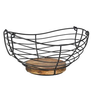 Industrial Style <b>Wire</b> <b>Basket</b> Storage Organizer For Kitchen Countertop Pantry And Home Decoration Use - Product Image 3