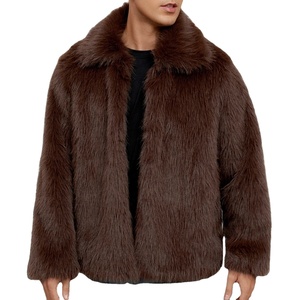 Veste Courte Homme Style Revers en Fausse Fourrure – Manteau Chaud et Doux - Product Image 2