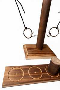 Minimalist Wooden Ring Toss Short Glass Dinking Game Tabletop Home Decor Indoor Living Room Accent 100% Handmade - Product Image 6