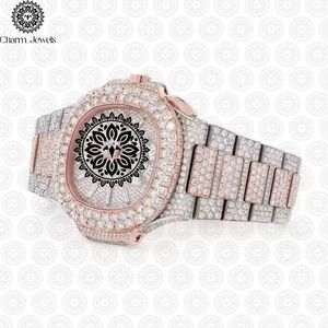 Reloj Mecánico de Acero Inoxidable de Lujo Charm_Jewels para Hombre, Esfera Analógica de 40 mm, Fecha Automática, Cierre de Hebilla, Resistente al Agua 10 Bar - Product Image 3