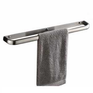 <b>Brushed</b> Nickel Bathroom Towel Bar Stainless Steel Wall Mounted Flat Towel Rail Modern <b>Bath</b> Hardware Hand Towel Holder Rack 60cm - Product Image 1