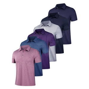 Paquete de 3 Camisetas de Golf para Hombre, de Manga Corta, Color Sólido, Tejido de Poliéster de 180g, Secado Rápido, Transpirables, con Botones y Estampado Digital - Product Image 1