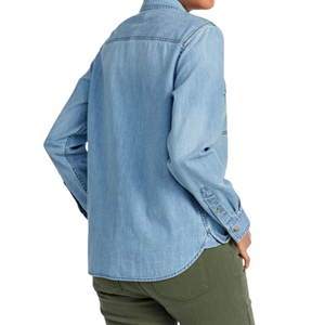 เสื้อเดนิมผ้าฝ้ายสำหรับผู้หญิง สวมใส่สบาย ขายส่ง ปรับแต่งได้ - Product Image 2