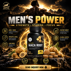 Suplemento de Extracto de Raíz de Maca Halal Elma Food, 60 Tabletas Masticables, Apoyo Energético para Hombres, Metabolismo, Circulación, GMP, HACCP - Product Image 1