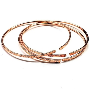 Brazalete Abierto Ajustable de Cobre Puro de Alta Calidad, Chapado en Oro, Multicapa, Brazalete Ancho, Joyería Moderna para Mujer - Product Image 2