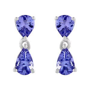 Pendientes de Tanzanita en Plata de Ley 92.5 KLST-30801 - Product Image 1